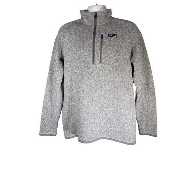 Patagonia Better Sweater L Mens Gray Long Sleeve Mock Neck Tight-Knit Polyester - Picture 1 of 4